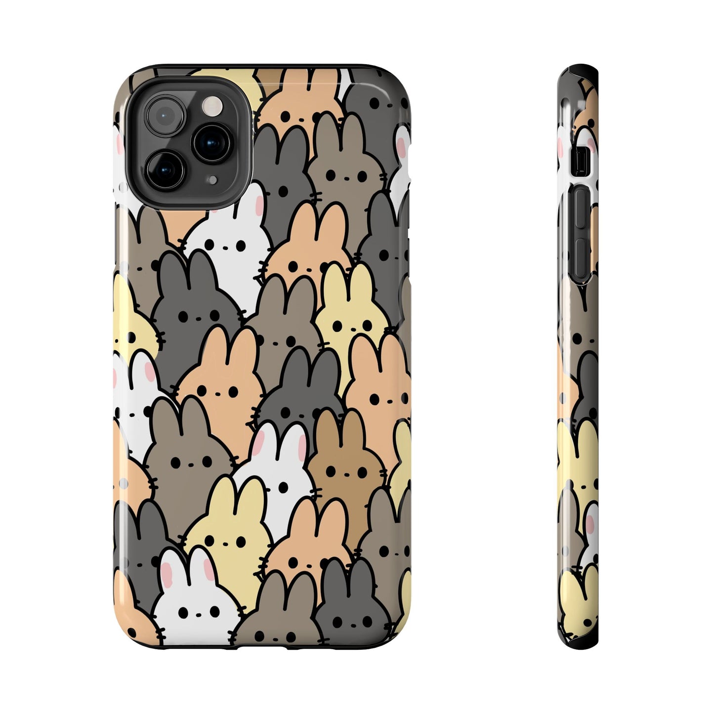 Bunny crowd Tough Phone Cases