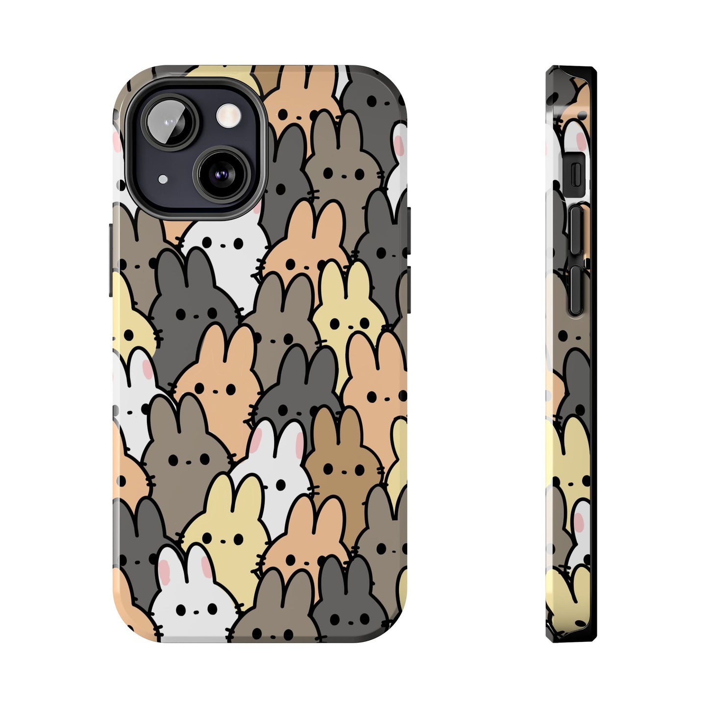 Bunny crowd Tough Phone Cases