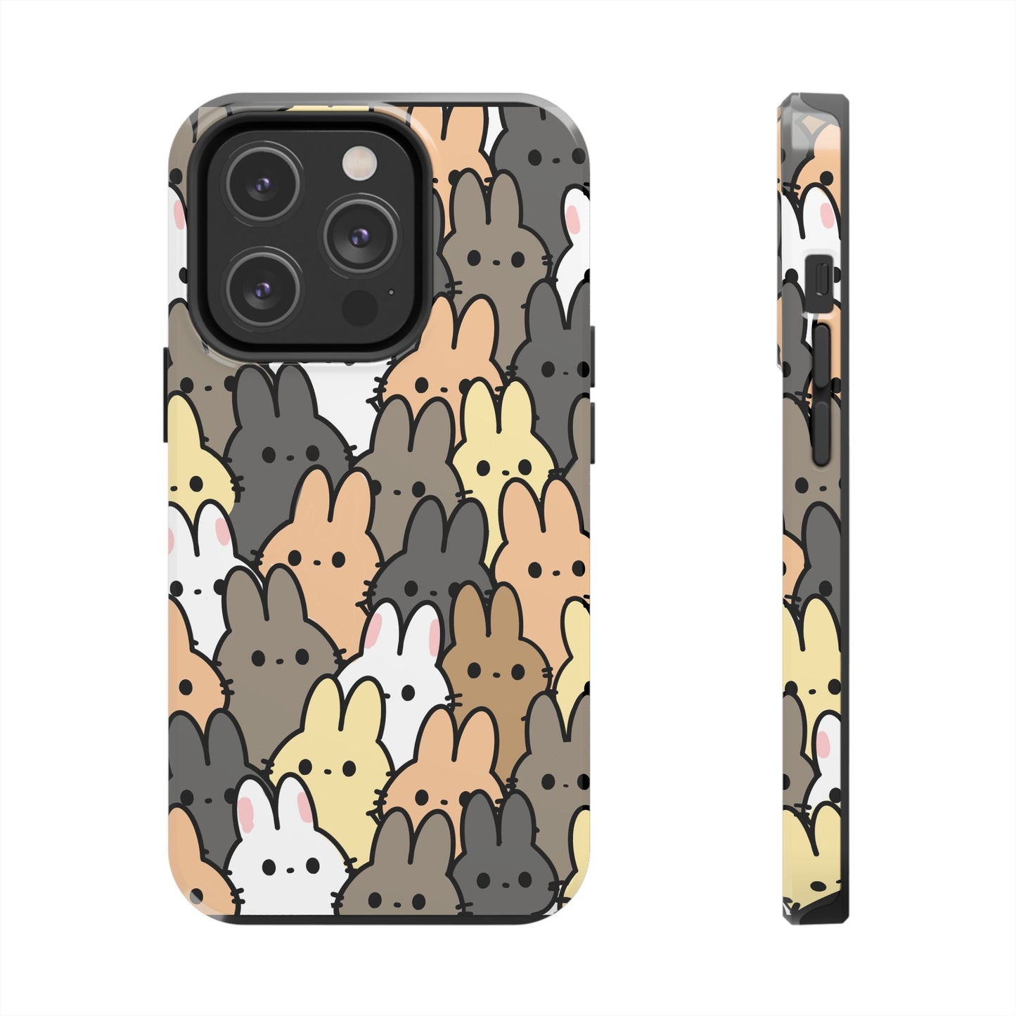 Bunny crowd Tough Phone Cases