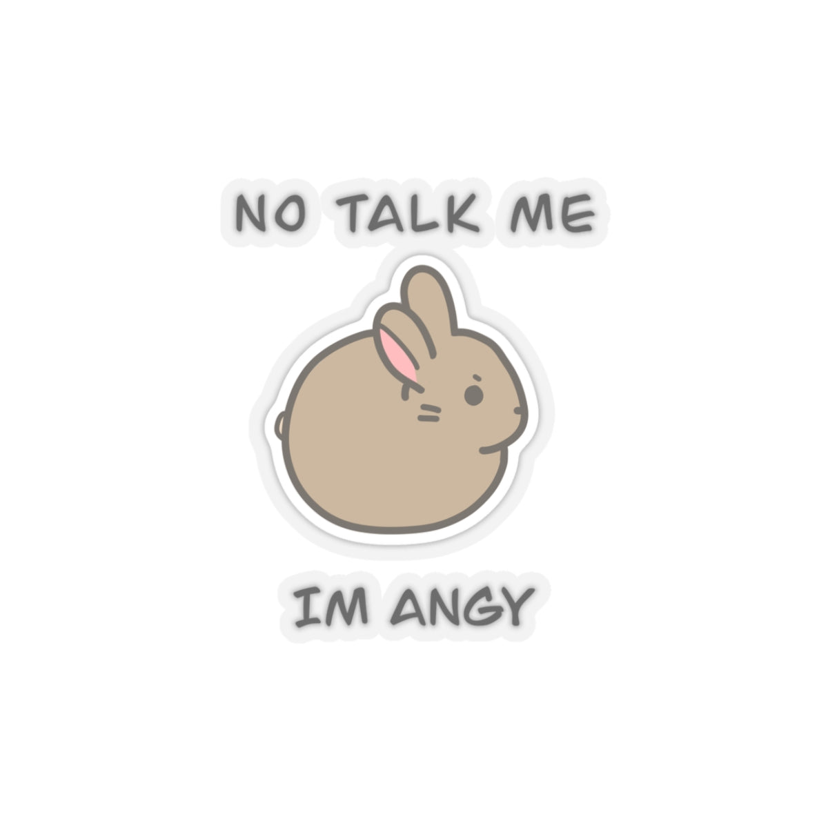 Angry baby bunny Sticker