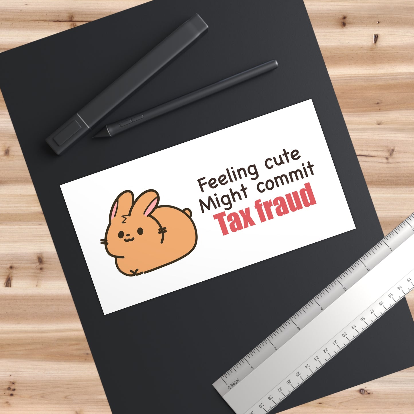 tax fraud bunny car Bumper Stickers