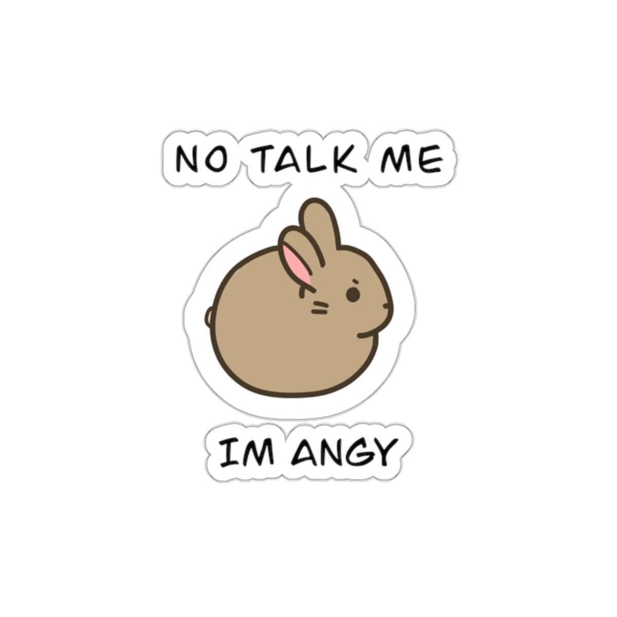 Angry baby bunny Sticker