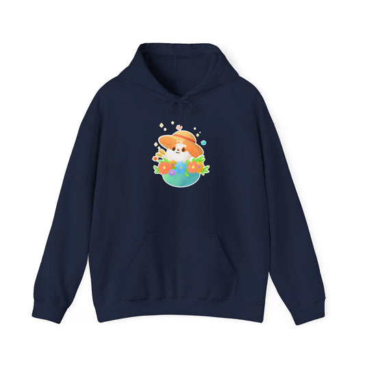 Bunny in a flower pot Hooded Sweatshirt