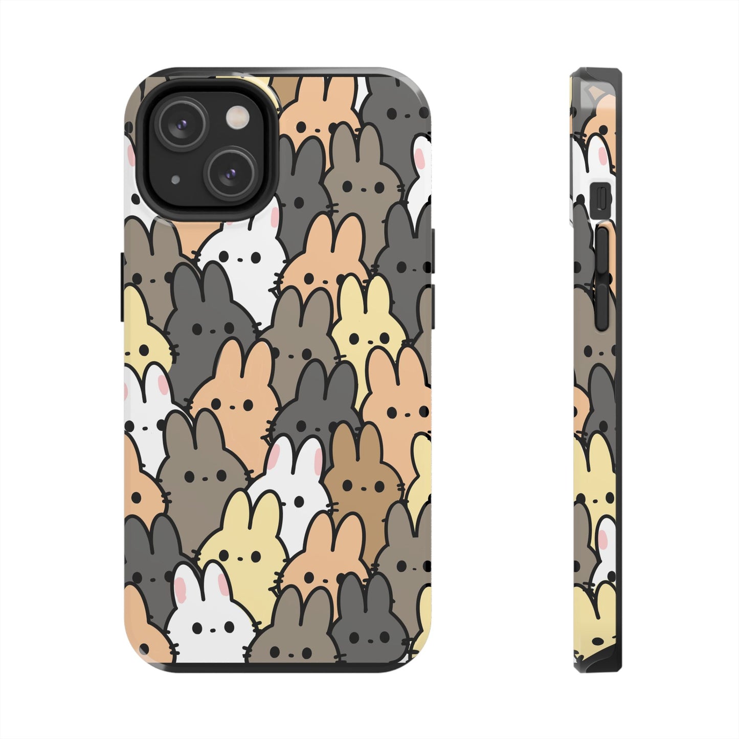 Bunny crowd Tough Phone Cases