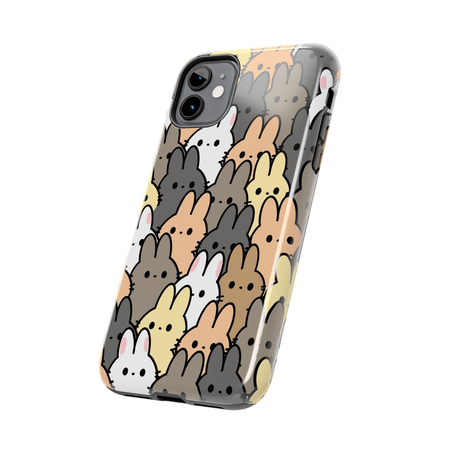 Bunny crowd Tough Phone Cases