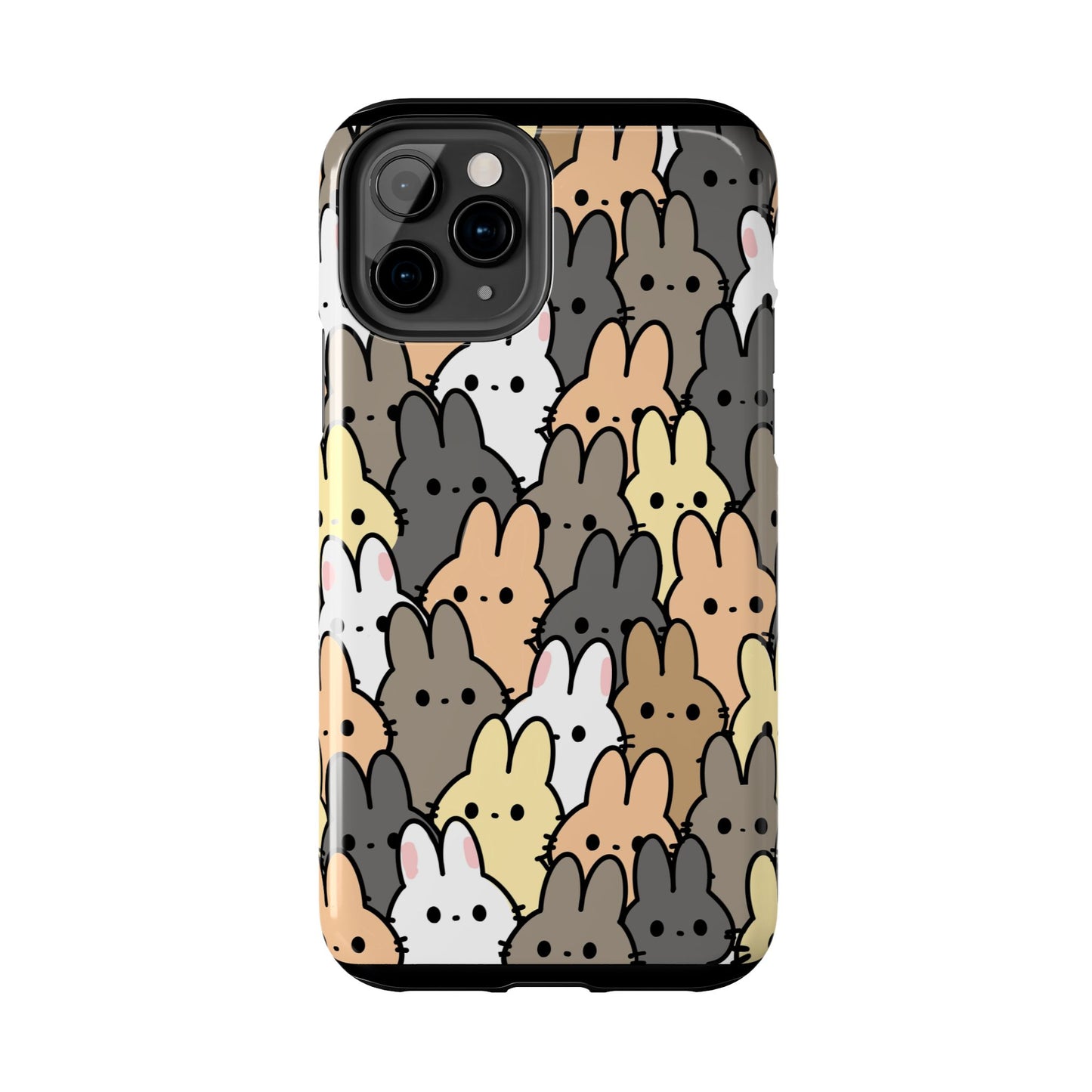 Bunny crowd Tough Phone Cases