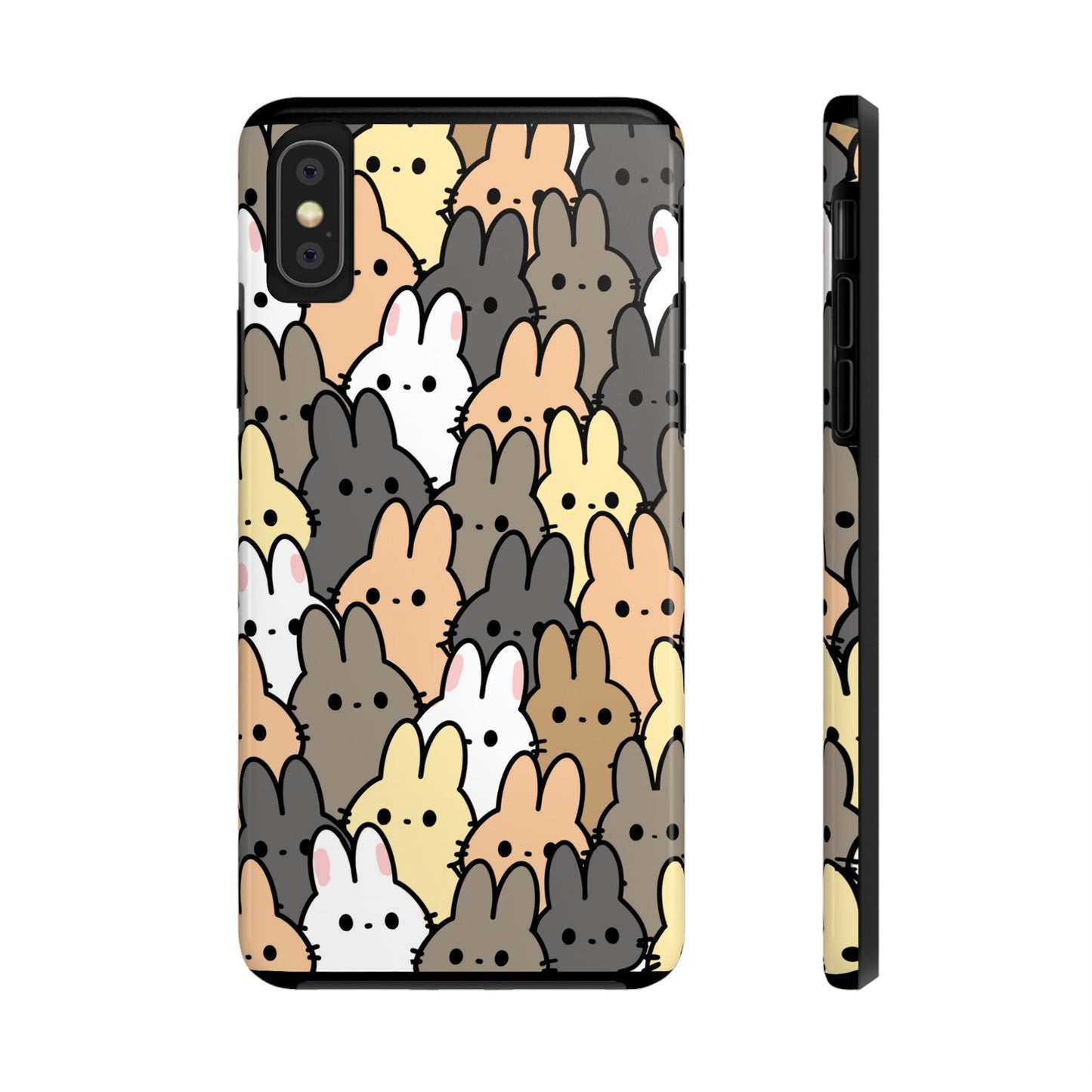 Bunny crowd Tough Phone Cases