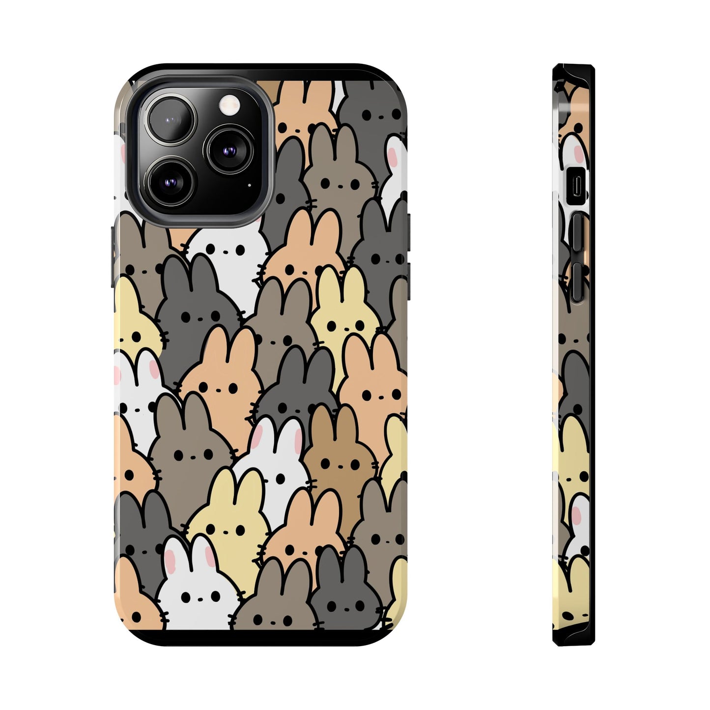 Bunny crowd Tough Phone Cases