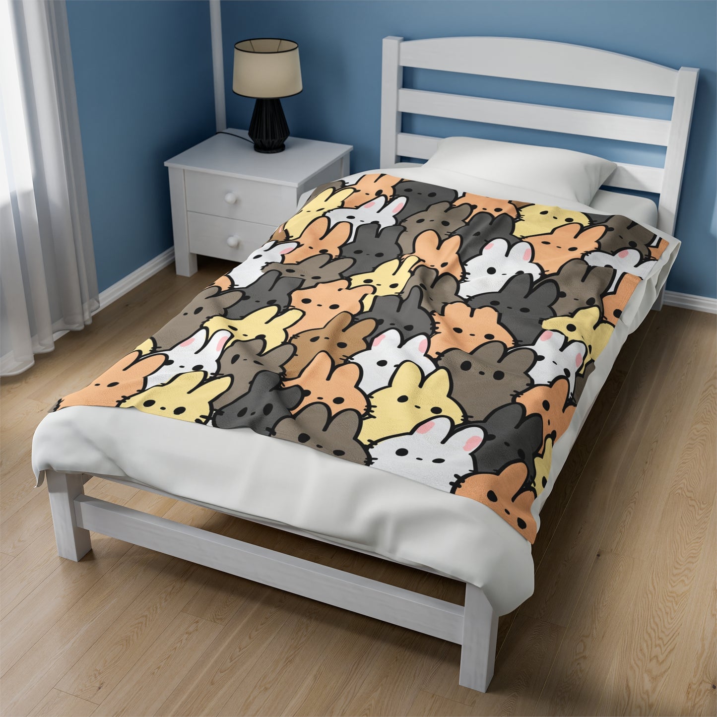 Bunny crowd Plush Blanket