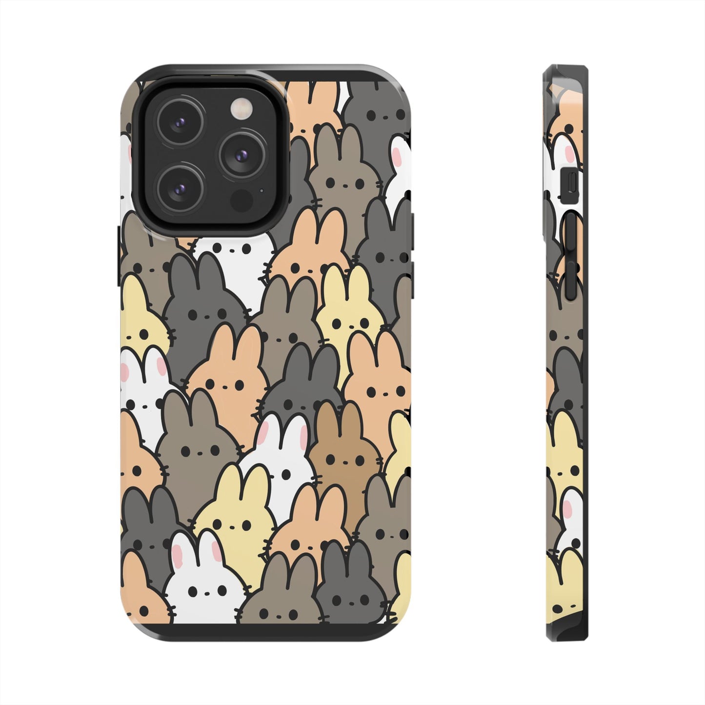 Bunny crowd Tough Phone Cases