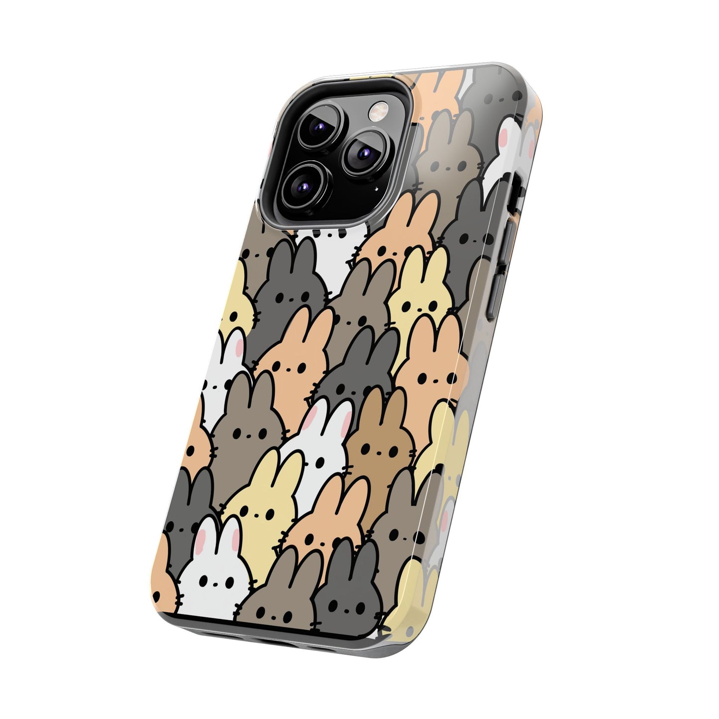 Bunny crowd Tough Phone Cases