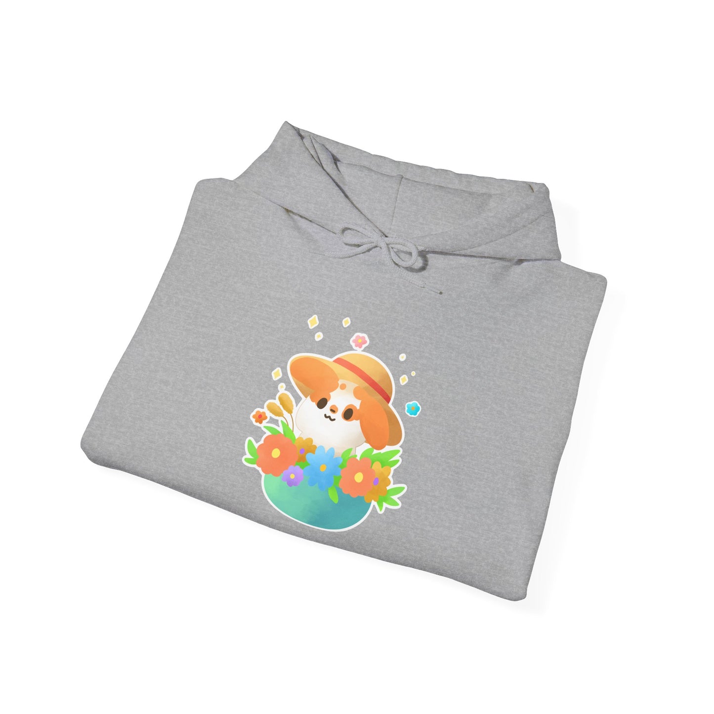 Bunny in a flower pot Hooded Sweatshirt