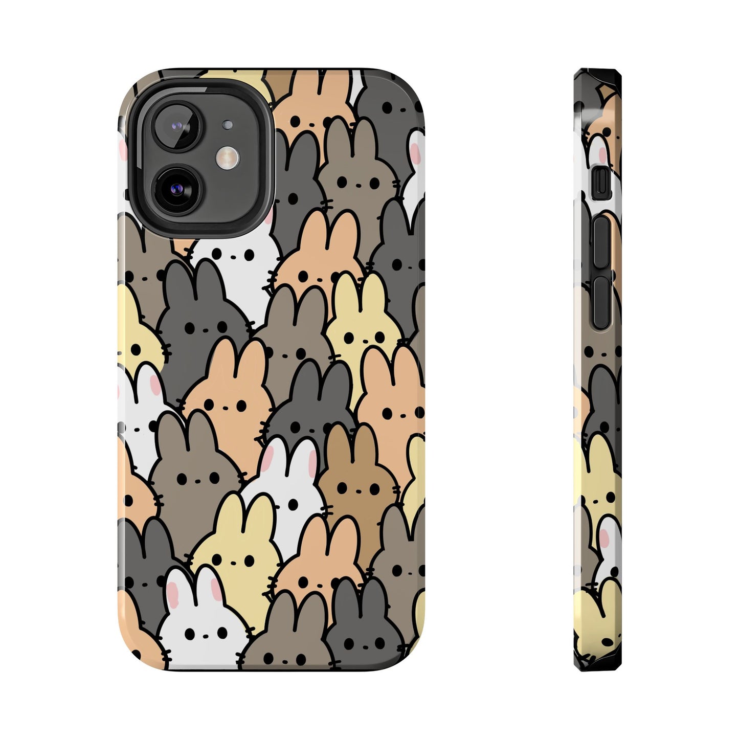 Bunny crowd Tough Phone Cases