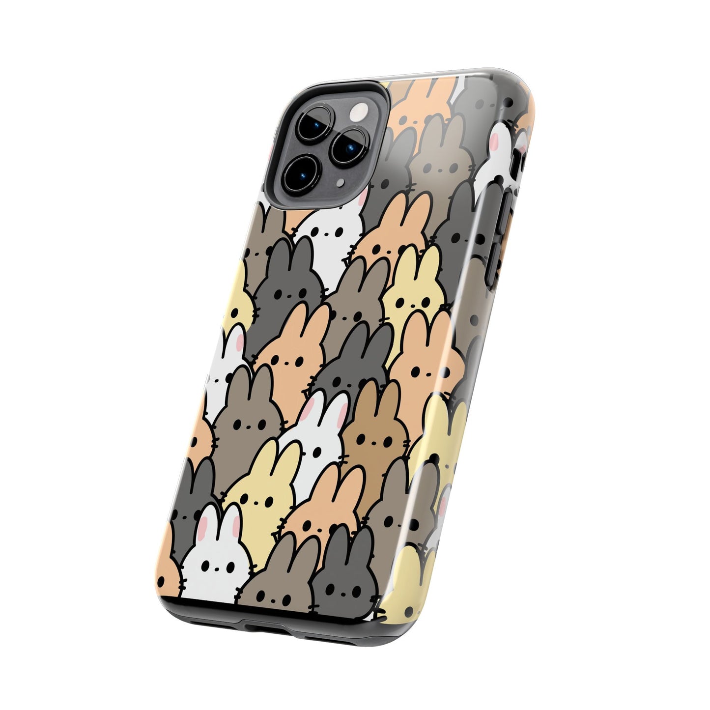 Bunny crowd Tough Phone Cases