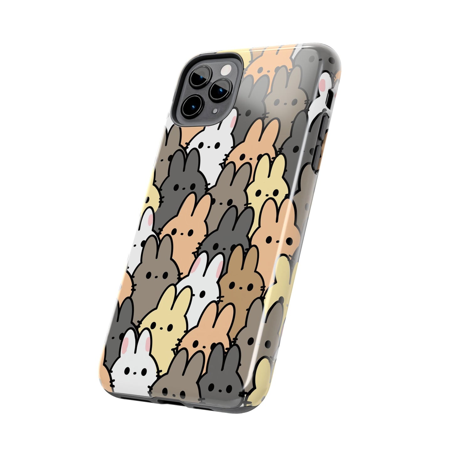 Bunny crowd Tough Phone Cases