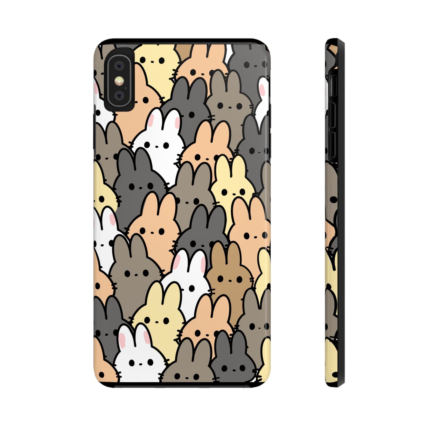 Bunny crowd Tough Phone Cases