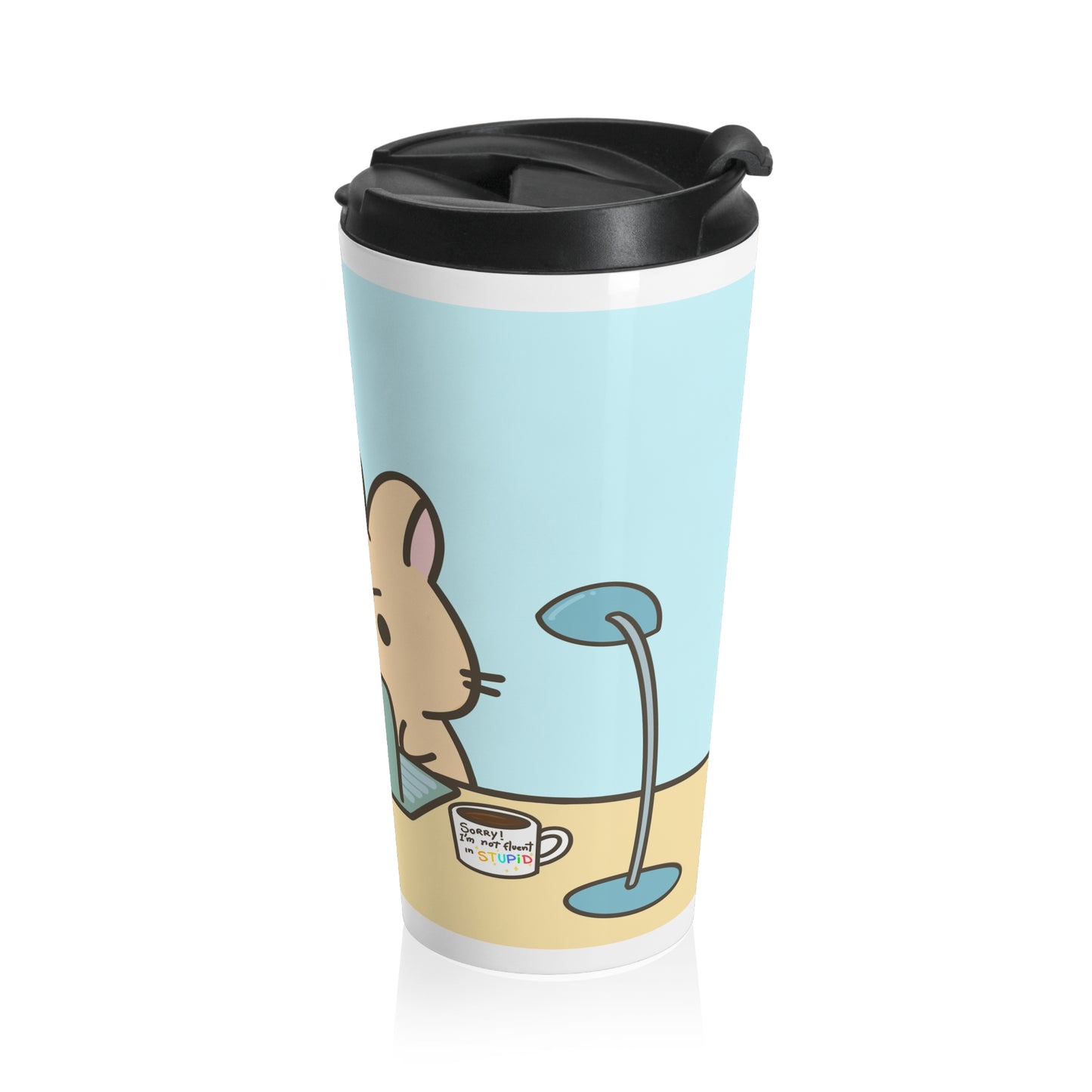 angry bunny Stainless Steel Travel Mug