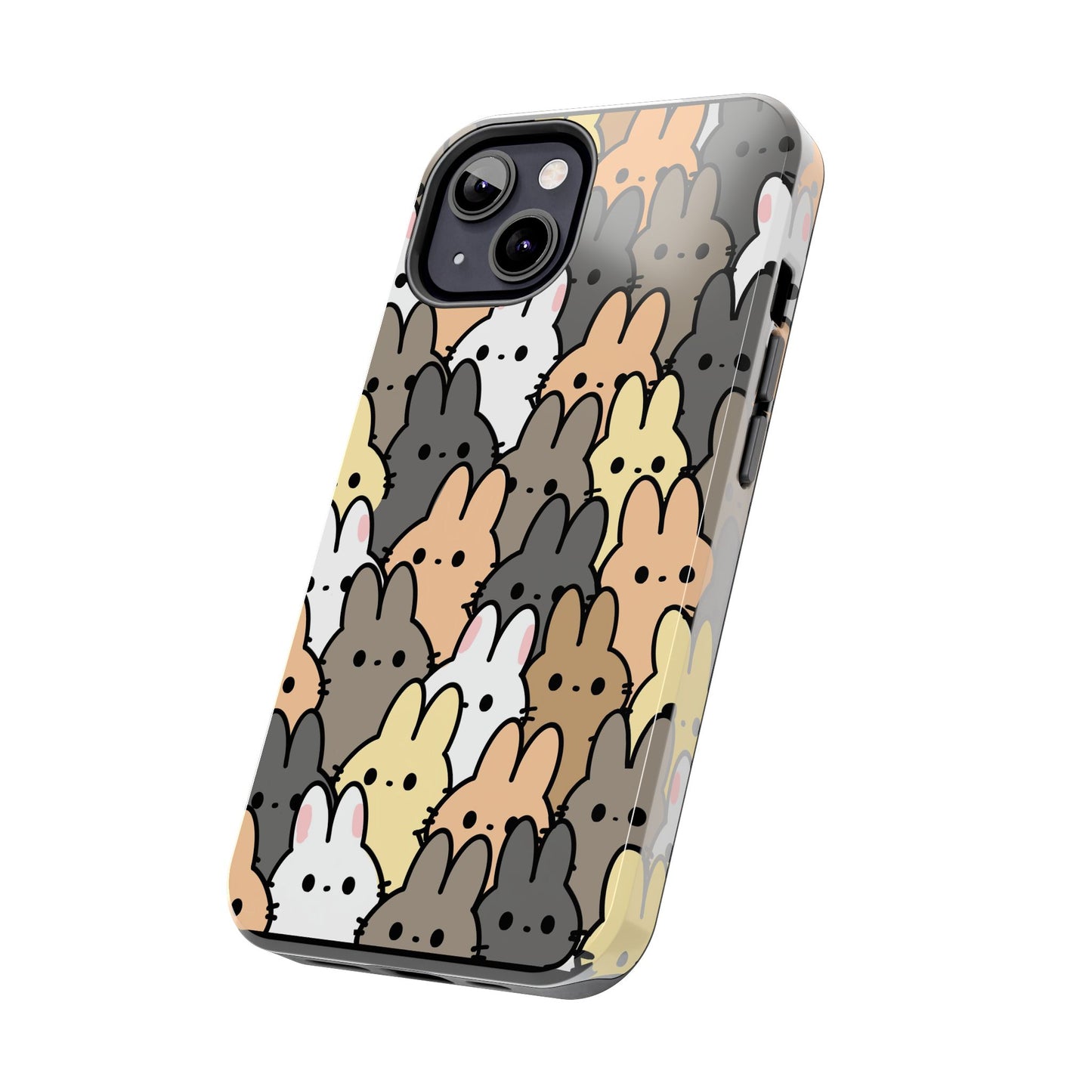 Bunny crowd Tough Phone Cases