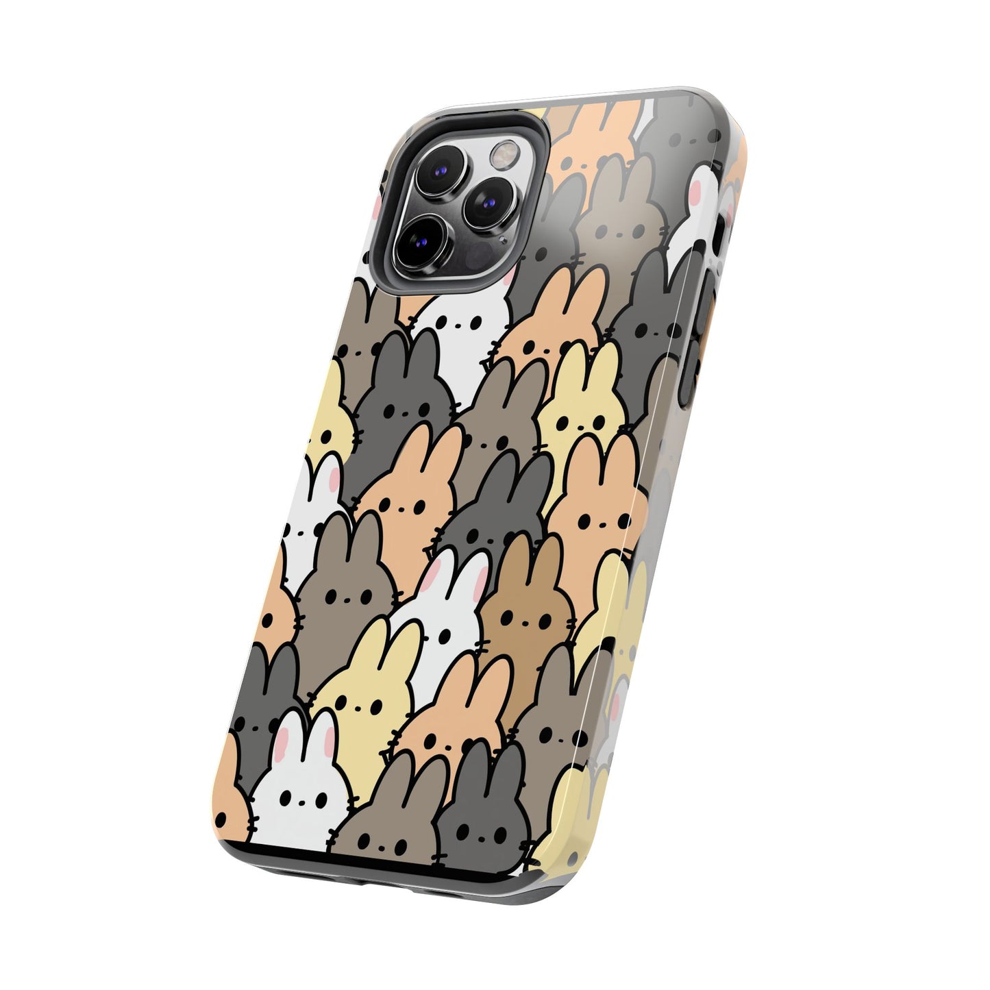 Bunny crowd Tough Phone Cases