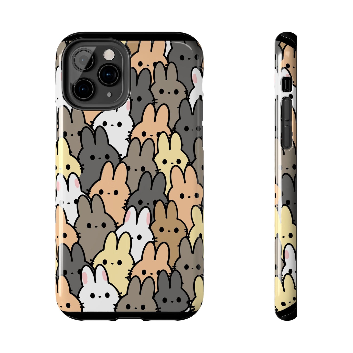 Bunny crowd Tough Phone Cases