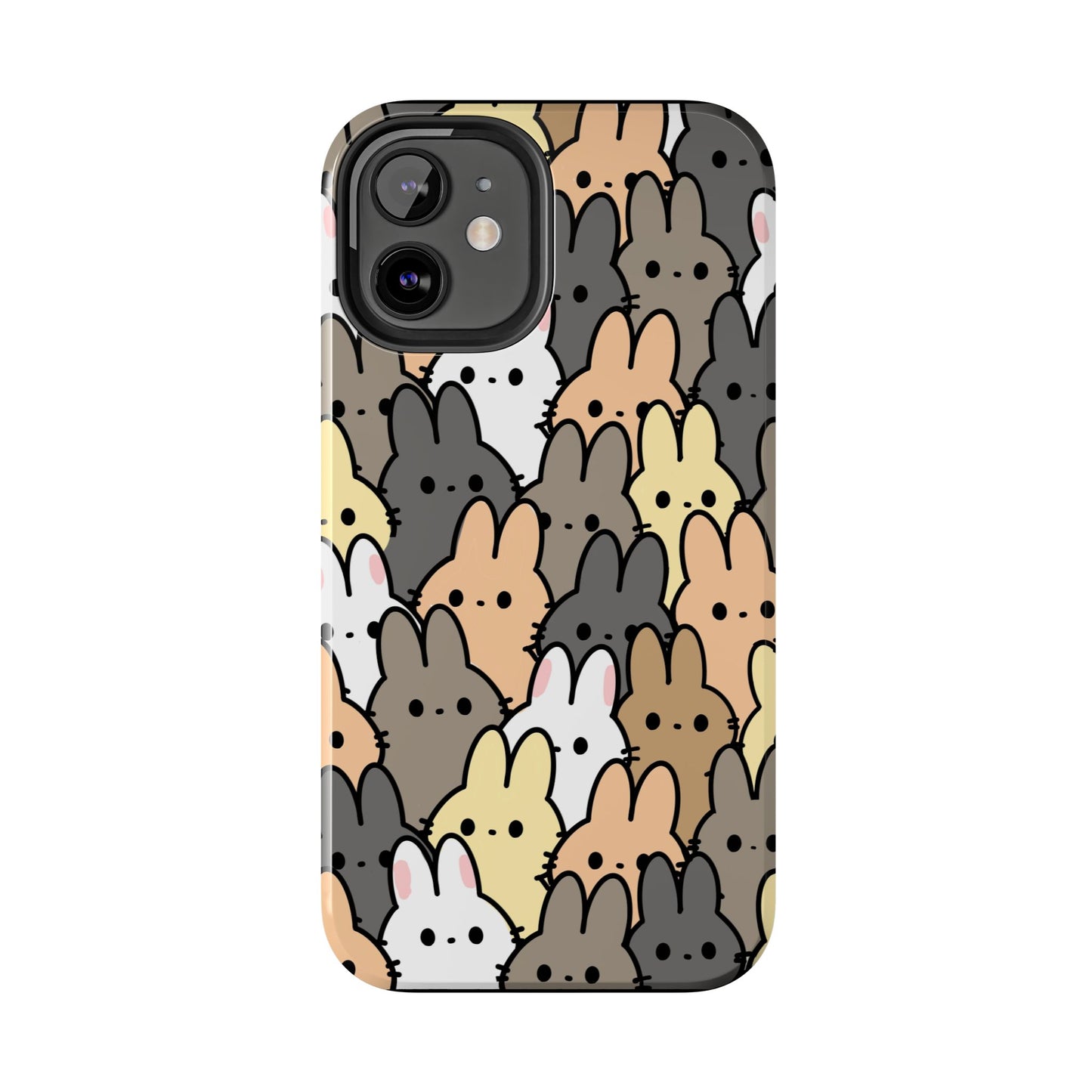 Bunny crowd Tough Phone Cases